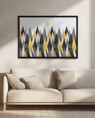 Geometric Mountain Landscape