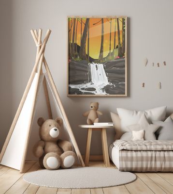 Waterfall In The Forest