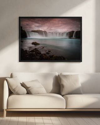 Waterfall Godafoss in Iceland