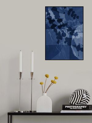 Abstract Botanical In Blue.