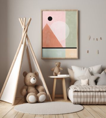 Geometric Shapes In Pastel Tones