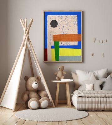 Minimalist Abstract Design with Geometric Shapes