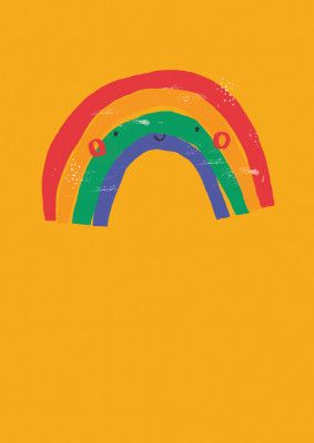 Rainbow simple Boho Kids &amp; baby nursery bright weather theme