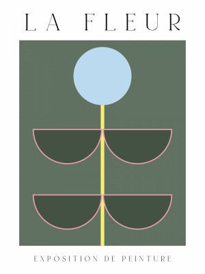 La Fleur Geometric Flowers Poster Set 10