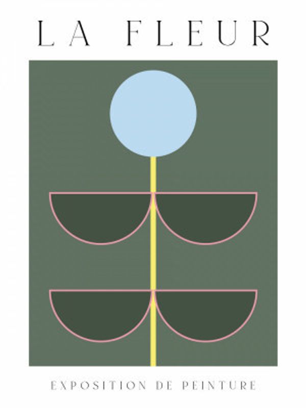 La Fleur Geometric Flowers Poster Set 10