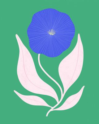 Abstract Blue Flower