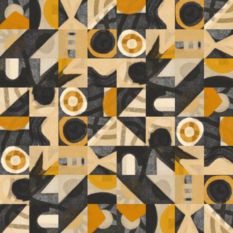 Mid Century Grid Pattern Eight