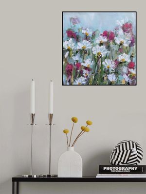 White Daisies and Pink Blossoms