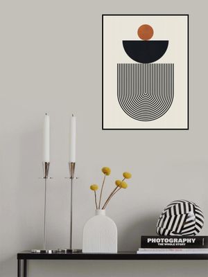 Geometric Shapes with a Black Semicircle