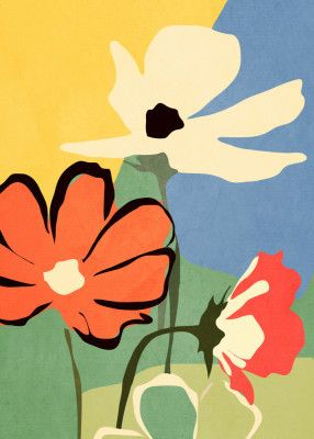 Modern Abstract Art Flowers