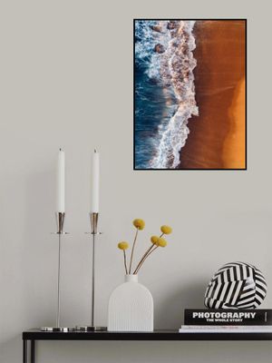 Vibrant Beach With Turquoise Ocean Waves