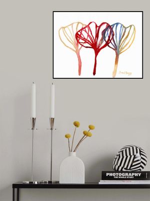 Ginkgo Leaves Layered In Watercolor I