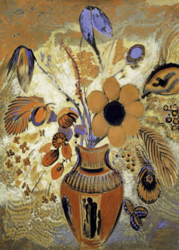 Etruscan Vase With Flowers