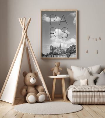 PARIS Cathedral Notre-Dame | Text &amp; Skyline