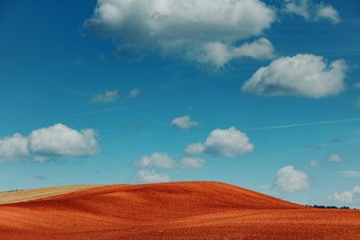 Scarlet Hillside Sky