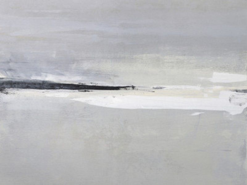 Serene Horizon with Soft Gray and White Tones