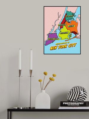 New York City Neighbourhoods Pop Art Map