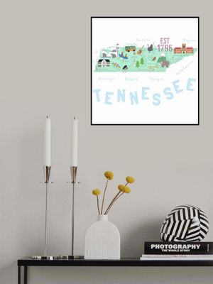 Tennessee Map Illustrated by Map Artist Carla Daly