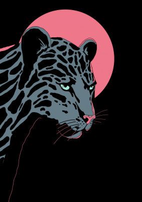 Leopard Under the Moon