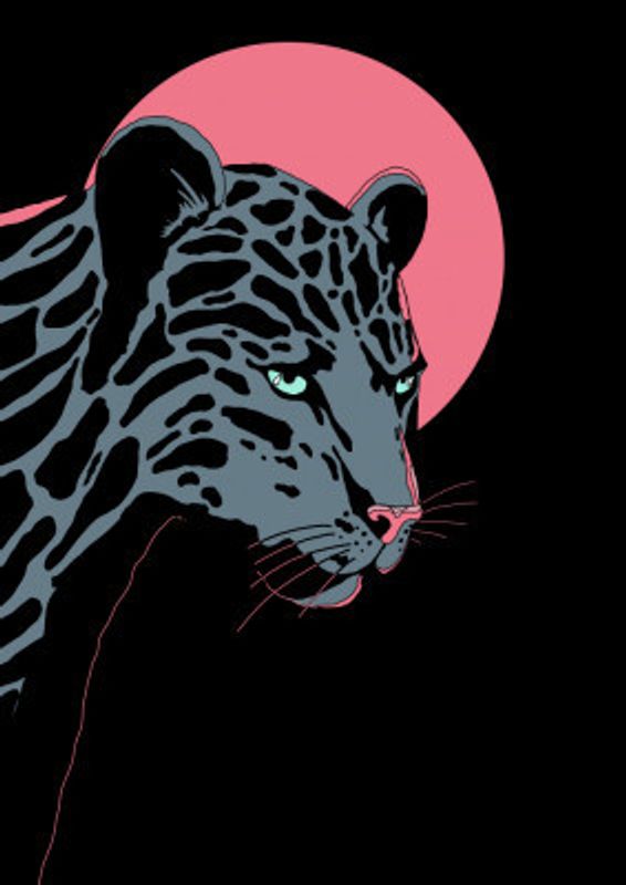 Leopard Under the Moon