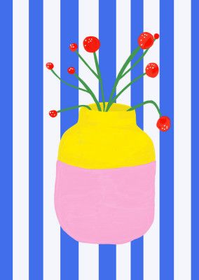 Colorful Vase Blooms