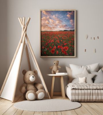 Poppy field in Sweden