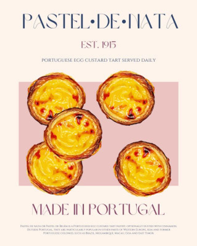 Traditional Portuguese Egg Custard Tart