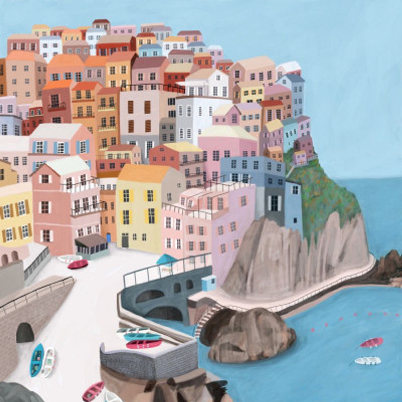 Manarola, Italy by Artist Carla Daly