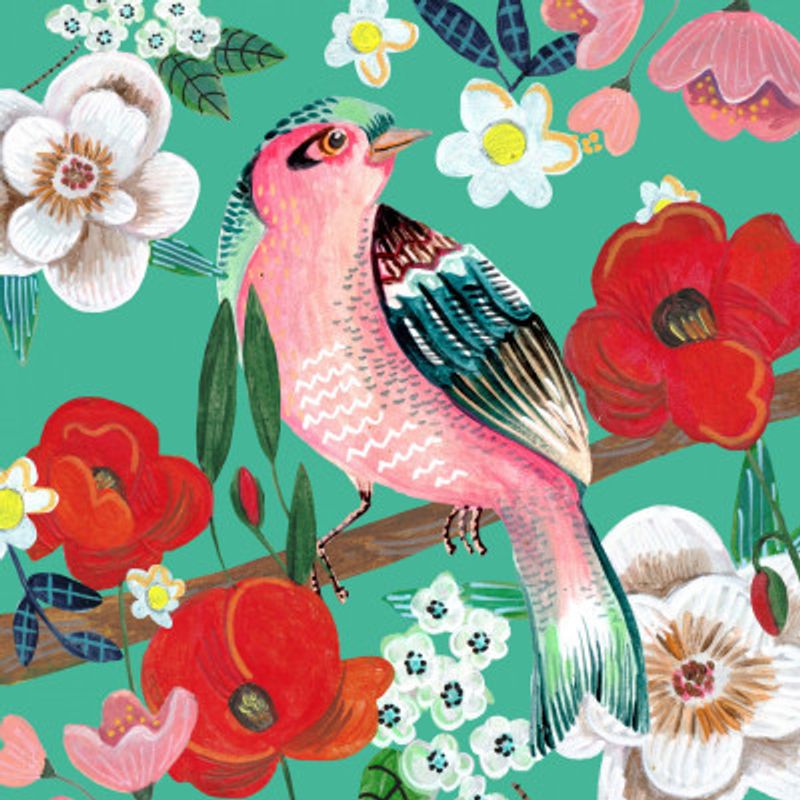 Bird and Flowers