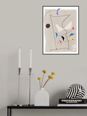 Minimalistic Lines and Colorful Shapes