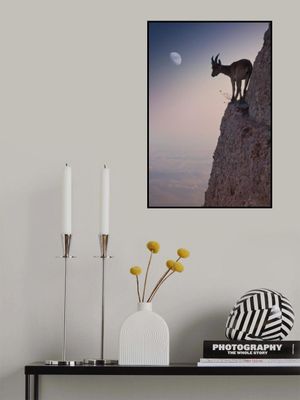 By a bouquet of flowers