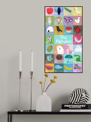 Colorful Alphabet Illustrated Squares