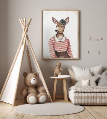 A Deer With A Human Body Shape