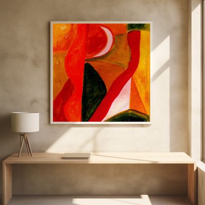 Reds and Golden Abstract