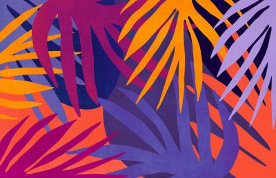 Vibrant Jungle Leaves