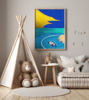 Monaco Grand Prix, Race Car On The French Riviera Overlooking The Mediterranean Sea