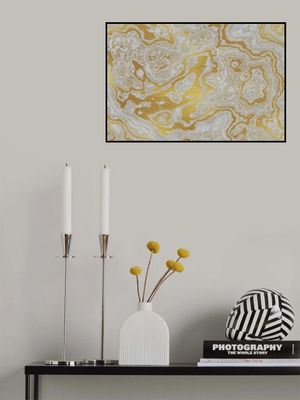 Calcatta Oro White and Gold Marble Texture Ii