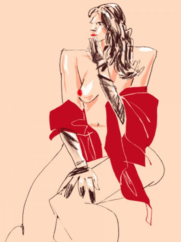 Girl With Gloves Beige