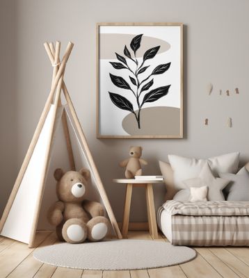 Monochrome Black Leaf