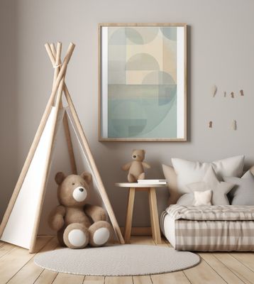 Luminous Balance Minimalist Pastel Geometric Art Print