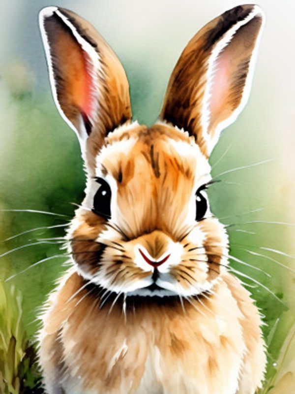 Cute Watercolor Bunny