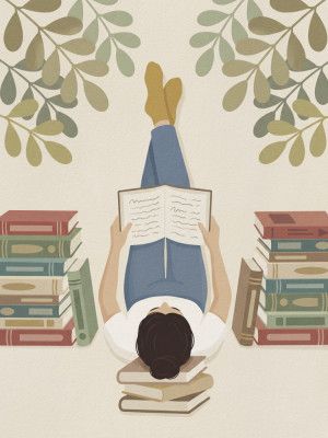 Lying On My Back Reading a Book