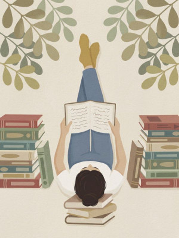 Lying On My Back Reading a Book