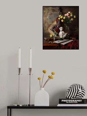 Still life with violin and bust