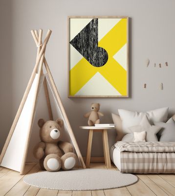 Geometric Shapes and Black Textured