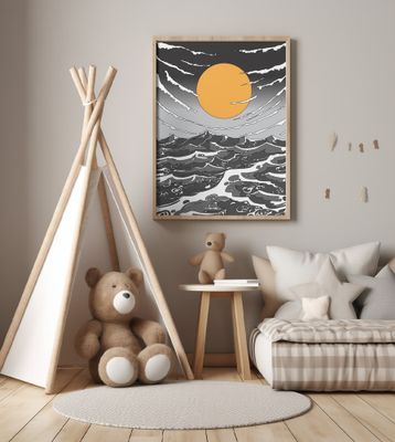 Mystic Sea Under Moon