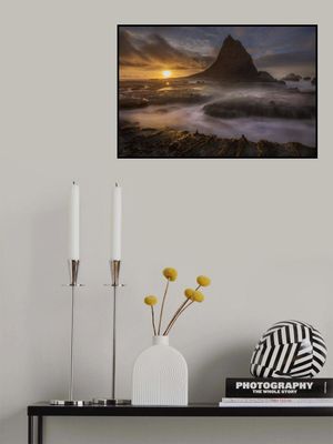 Sunset at Martin's Beach after a winter storm