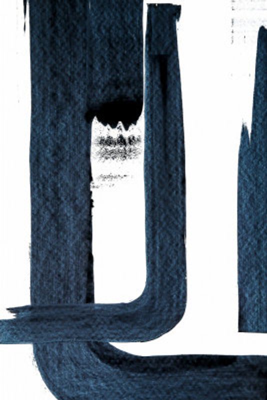 Black Brushstrokes On A White Background