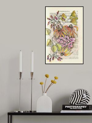 Nostalgic autumn flowers Watercolors and ink