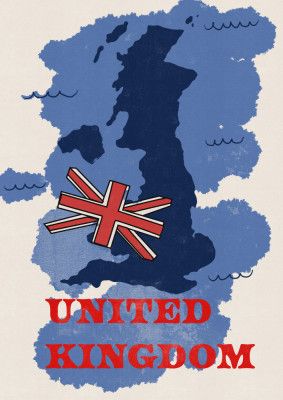 United Kingdom Flag Map
